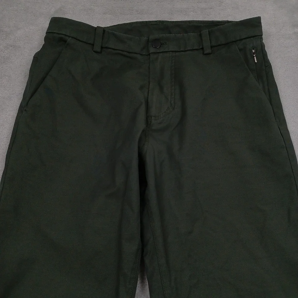 Lululemon Pants Mens 32 Green Straight Pockets Preppy Casual Logo